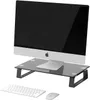 Computer-Monitor-Ständer aus gehärtetem Glas, erhöhter Multi-Media-Desktop-Ständer mit Metallbasis für Flachbildschirme, LCD, LED-TV, Monitor, Laptop, Notebook, Drucker, 15,35 x 9,45 Zoll