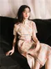 Dantel Elbiseler Çin Gelin Vintage Geleneksel Düğün Cheongsam Elbise Qipao Elegant Lady Party Oriental Etnik Giyim