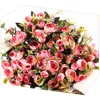 Flores decorativas grinaldas 8 cabeças buquê elegante flor falsa artificial peônia de seda caseira decoração de festa de casamento colorfull rosa botões