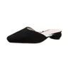 2022 Sommar lyxiga sandaler kvinnlig sko med två slitage all-match block heels espadrilles plattform mode tjejer medium sammet nytt