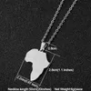 Africa Map Necklace Stainless steel Maps pendant necklaces gold chains hip hop fashion jewelry for women men will and sandy