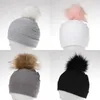 Jesienne dziewczyny zimy bawełniane pompom kapelusz i szalik zestaw do dzieciaków dzieci czapki z pompon maską 26 y2