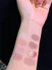 9 cor pressionada matte glitter olho paleta à prova d 'água d'água duradoura pigmento diamante shimmer nude maquiagem brilhante