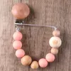 17 Couleur Silicone Bead Perles Porte-Patineuses Nouveau-né Chaînes Chaînes Clips Baby Dentition Soix de Toilette Enfants Chew Jouets