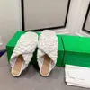 2021 Zomerleer geweven sandalen en slippers vrouwen vierkante hoofd grote maat vrouwen platte schoenen 7colour