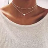 Colar de Coração de Cristal Sexy Colar Para Mulheres Colares Pingente Bohemian Lua Sta no Pescoço Chocker Jóias Presente