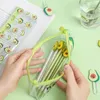 Transparent PVC Pencil Case Zipper Pencil Bag for Kids Girls Gift Office School Supplies Stationery