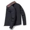ボルバオメンズフリースジャケット暖かい厚いウインドブレーカー高品質の毛皮の襟コートプラスサイズM-8XLブランドファッションウィンターパーカー男性211126