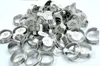50pcs Gümüş Paslanmaz Çelik Moda Erkek Kadın Mücevher Yüzüğü Düğün Hediye Yüzükler Bütün Lots 3ohm7267U