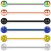 6-9pcs 16g 14g Industrial Barbell Croilage Earring Body Piercing Smycken för kvinnor Män 1/2 "(38mm)