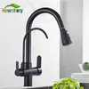 Gold Blackchrome Kithcen renad kran Dra ut vattenfilter TAP 23 Way Torneira Cold Mixer Sink Crane Kitchen Drink 2107241543147