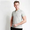 Odzież marki męska koszulka polo mężczyźni biznes casual solidna męska koszulka polo krótki rękaw oddychający kołnierz polo koszulki 210518