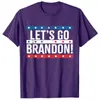 Lets Go Brandon US Flag Colors VintageT-tröja Män Kläder Grafiska Tees CO25