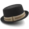 Шляпы с широкими полями для мужчин и женщин, классические соломенные шляпы Fedora со свиным пирогом, шляпы-трилби, летние канотье, пляжные путешествия, размер США 7 19902788
