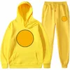 Heren Trainingspakken Sweatshirt Set Smiley Face Print Sweatshirts met capuchon Joggingbroeken voor mannen en vrouwen Koppelpak Designer High Street Sets S-XXXL