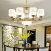 Nieuwe Chinese stijl kroonluchter zinklegering woonkamer lampen Eenvoudige moderne eetkamers slaapkamer lamp villa theehuis armaturen feiguang