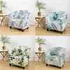 Moderne Floral Club Fauteuil Covers Stoel Slipcover Stretch Tub Sofa Spandex Couch voor Bar Teller 210724