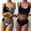 Solid Bikini Set High Waist Swimwear Women Two Pieces Swimsuit Push Up Bathing Suit Beachwear Biquini Female Mujer 210625