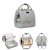 Small Mummy Maternity Baby Diaper Bag Gray Portable Backpack For Mom Travel Nappy Changing Fashion Women Lunch Insulated 2107278775783