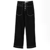 High Elastic Waist Trousers Loose Fit Wide Leg Pants Women Black Full Fashion Tide Spring Summer 7E0808 210421