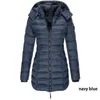 ZOGAA Winter long thick warm hooded down jacket coat 211122