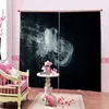 Curtain & Drapes Creative 3D Blackout Curtains For Living Room Bedroom Smoke Tires Design Cortina