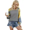 Frauen Tie Dye Langarm T-shirt Mode Okzident Trend Rundhals Lose Tees Tops Herbst Designer Weibliche Casual T-shirts