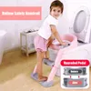 Folding Infant Potty Seat Urinal Backrest Training Chair with Step Stool Ladder for Baby Toddlers Boys Girls Safe Toilet Potties 211028