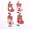 Meias de Natal Meias Snowman Santa Elk Urso Impressão de Natal Doces Saco de Presente Xmas Decoração de árvore JW28