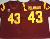 Chen37 College USC Trojans Football Jersey 32 OJ Simpson 5 Reggie Bush 43 Troy Polamalu 33 Marcus Allen 55 Junior Seau 9 Juju Smith Schuster