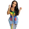 Designer Femmes Gilet Bandage Chemises D'été Sans Manches Couleur Correspondant Floral Sexy Mesh Perspective Tops Mode Dames Discothèque Vêtements