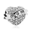 Nytt mode 925 Sterling Silver Loose Pärlor Charms För Kvinna DIY Love Heart Fit Pandora Armband Ladies Present med Box Lyxig design Smycken