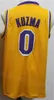 男性バスケットボールAlex Caruso Jersey 4 Kyle Kuzma 0全てのステッチチーム黒青白黄色紫色の色純粋な綿スポーツファンシャツ通気性最高品質