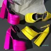 2022 Новая мода женская обувь 15 см на высоком каблуке водонепроницаемая платформа Sweatway Sandals квадратная головка шелковые взлетно-посадочные полосы густые каблуки