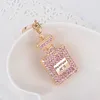 Lovely Perfume Fragrance Bottle Charm Pendent Rhinestone Purse Bag Keychain Gift3570046