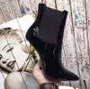 Litera Heel Women's Boots 2021 Zima Klasyczna Wszechstronna Styl Styka Zipper Projekt Skórzany Materiał Rozmiar 35-41