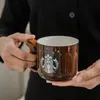 Starbucks łyżka kubek z pokrywką las wiewiórka duża pojemność ceramiczna kawa para prezent puchar