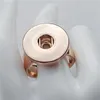 12 Stück, insgesamt 18 mm, Druckknöpfe, Ringgröße 17, modischer Roségold-Metallschmuck für Männer und Frauen, 7