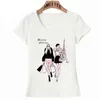 Vintage рубашки Vogue Paris Black Printing девушка способ лето женщины тенниска новизна Tops Casual Hipster Классного Ladies Applique Tee