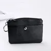 Mode Vrouwen Mannen Lederen Kleine Korte Portemonnee Effen Kleur Rits Muntstuk Portemonnee Luxe Lederen Kaart Tas Pocket Pouch