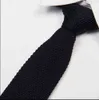 Corbata Punto Hombre 5.5 cm Örgü Kravat Sıska Örme Kravat Dar Ince Gravatas Erkek Yün Kravatlar Örme Bant İplik Tasarımcılar Y1229