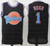 Space Jam Jersey Movie Tune Squad Basketball Shorts James Michael Curry Looney Daffy Duck Bill Murray Lola Bugs Bunny TAZ Tweety Stitched White Black Top Quality