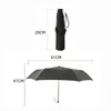 110g ultra-léger petit parapluie hommes affaires Portable trois pliant pluie femmes coupe-vent noir Guarda Chuva 210721