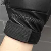 Joolscana taktiska handskar män fingerlösa läderhandskar halvfinger äkta läder utanför driving ridning körning armé mitten h1022