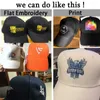 Custom Broderade Baseball Caps För Män Kvinna Hat Mäns Cap Snapback Broderi Utskriftstext Designer Center Mesh