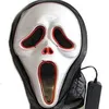 LED Leuchtender Schreiender Geist EL Wired Glowing Skull Maske für Halloween Horror Party Kostüme Zubehör Kreative Gruselmaske RRA7551