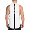 Varumärke Gym Kläder Mens Fitness Singlet Cotton Bodybuilding Stringer Tank Top Men Ärmlös Skjorta Tanktops Muscle Vest Male 210421