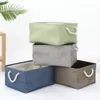 Linneförvaring Korg BINS Fabric Organizer Bin Laundry Hampers Baskets Nursery Kids Leksaker Hem garderob Tvättservice med rephandtag FWB8868