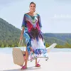 Bohemian Printed Cover-ups Sexy Summer Beach Dress Tunic Women wear Swimsuit Cover Up Bikini Wrap Sarongs #Q998 210420