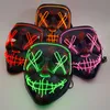 Cosmask halloween máscara de néon led máscaras festa masquerade luz brilho no escuro máscaras engraçadas cosplay traje suprimentos